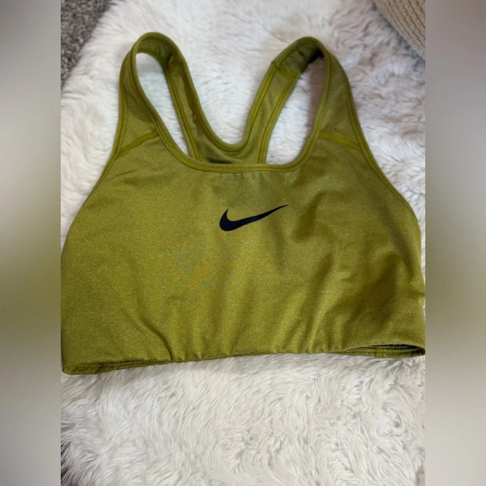 Nike Dri Fit Green Sports Bra - Picture 1 of 5